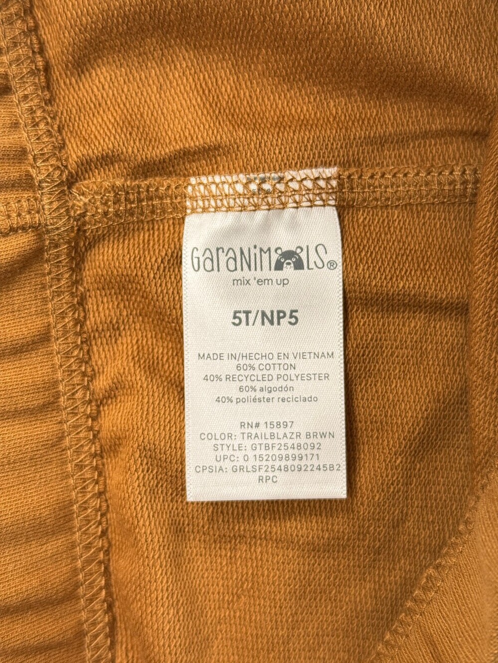 Garanimals Sweatpants Brown 2000s Lot of 2 - Boys 5T - Picture 3 of 4